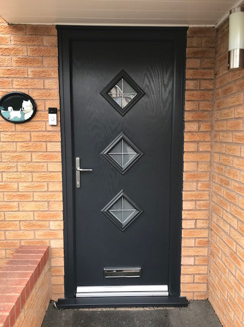 Middlesex Box Lead anthracite grey composite front door