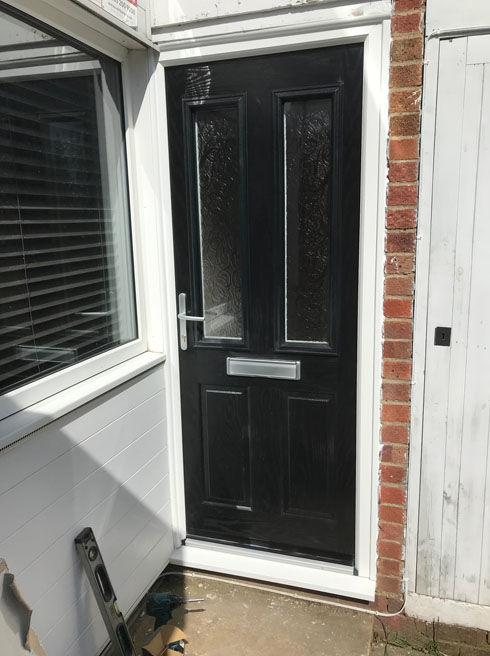 Dorset Anice black composite front door