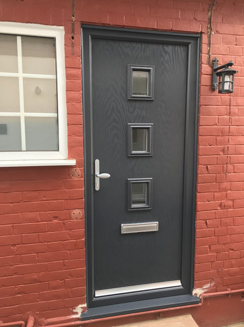 Lincoln Anice anthracite grey composite front door