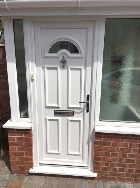Enfield Turin white upvc front door