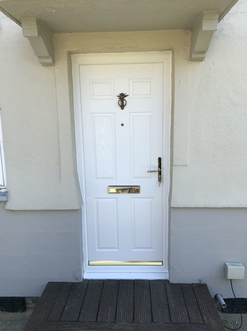Kent white composite front door