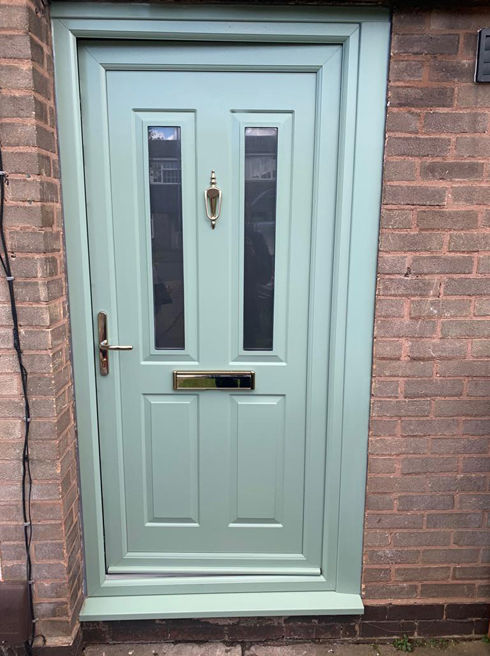 Leeds Sella chartwell green upvc front door