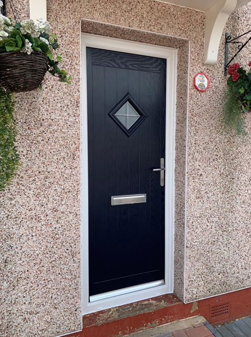 Suffolk Box Lead blue composite front door